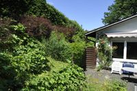 Garten mit Blick auf Terrasse Wohnung Eichenw&auml;ldchen